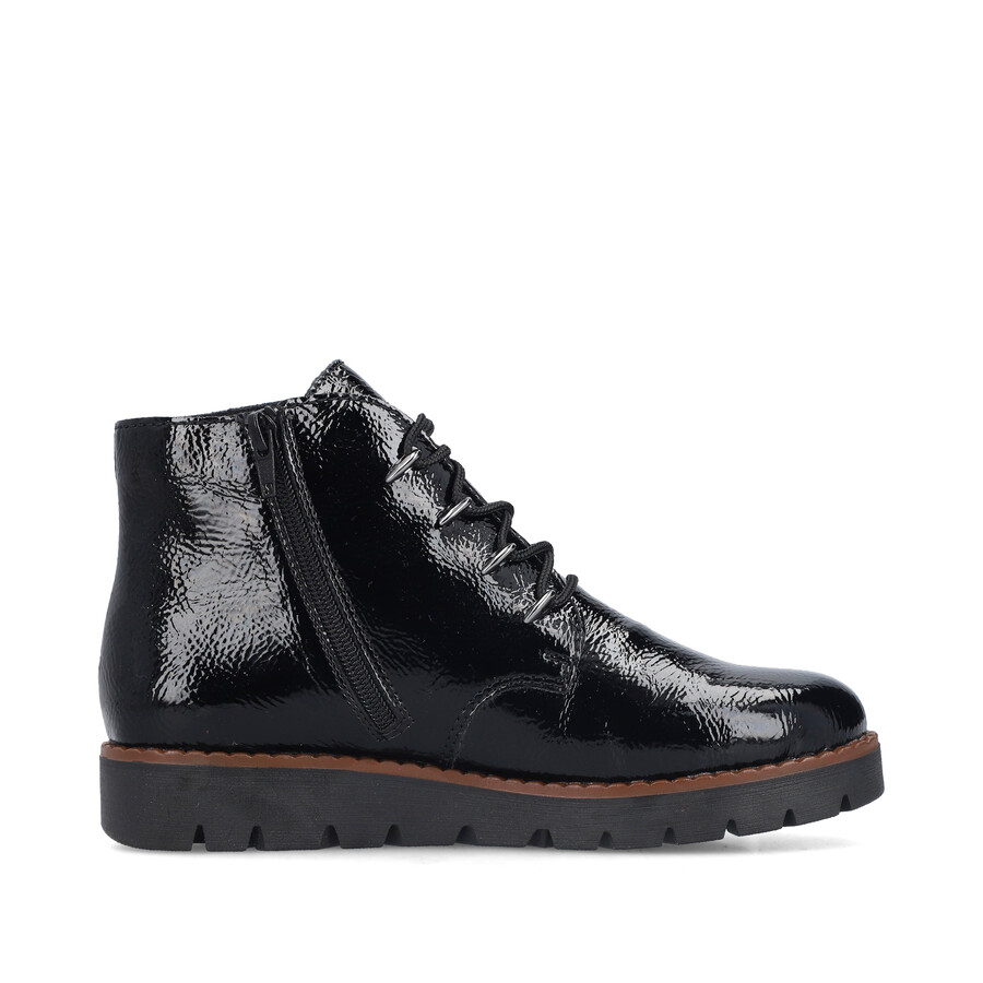 bottes noires à fermeture éclair pour femmes rieker 44902-00