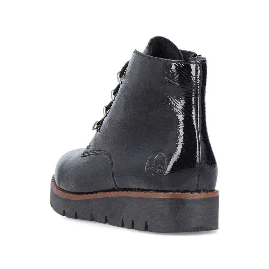 bottes noires à fermeture éclair pour femmes rieker 44902-00