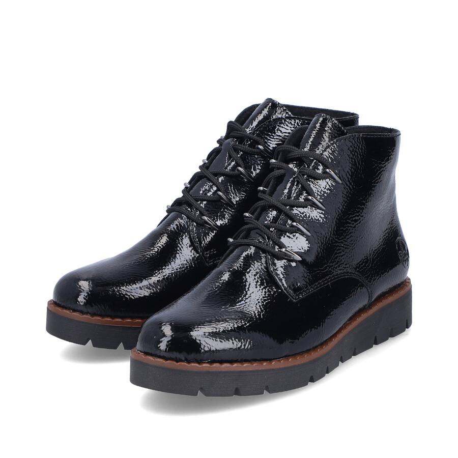 bottes noires à fermeture éclair pour femmes rieker 44902-00