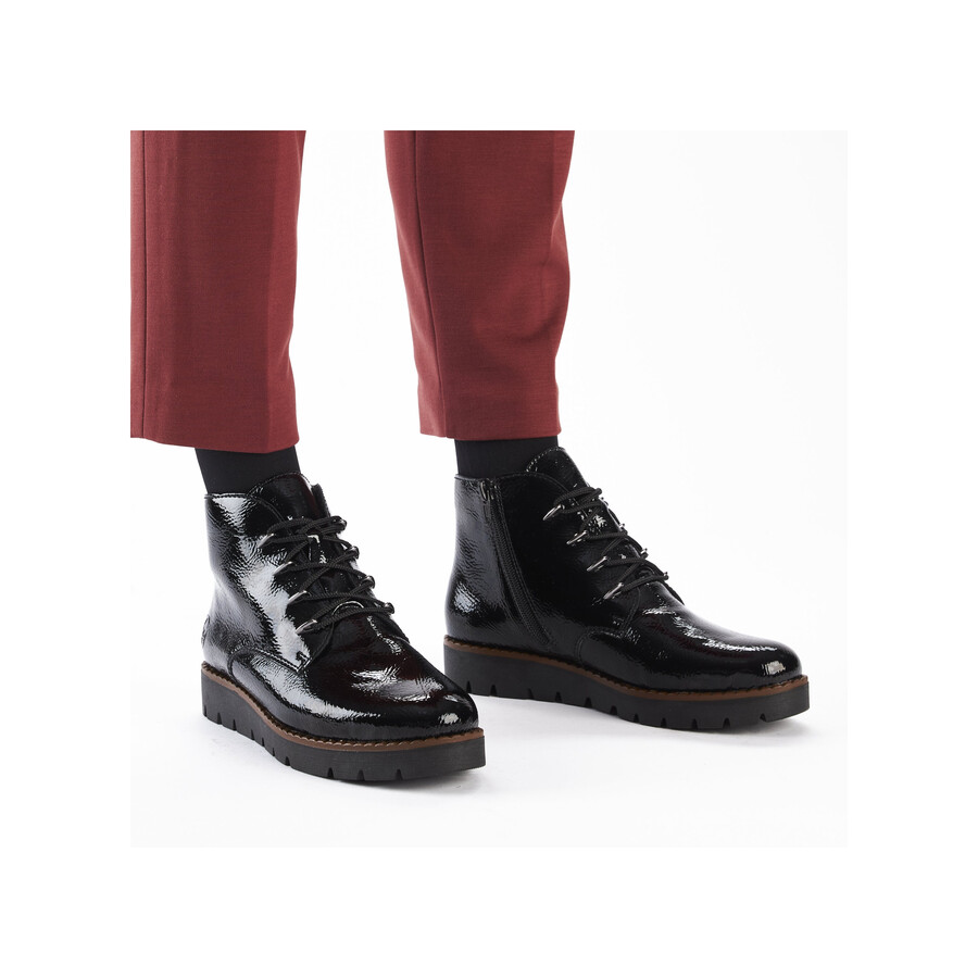 bottes noires à fermeture éclair pour femmes rieker 44902-00