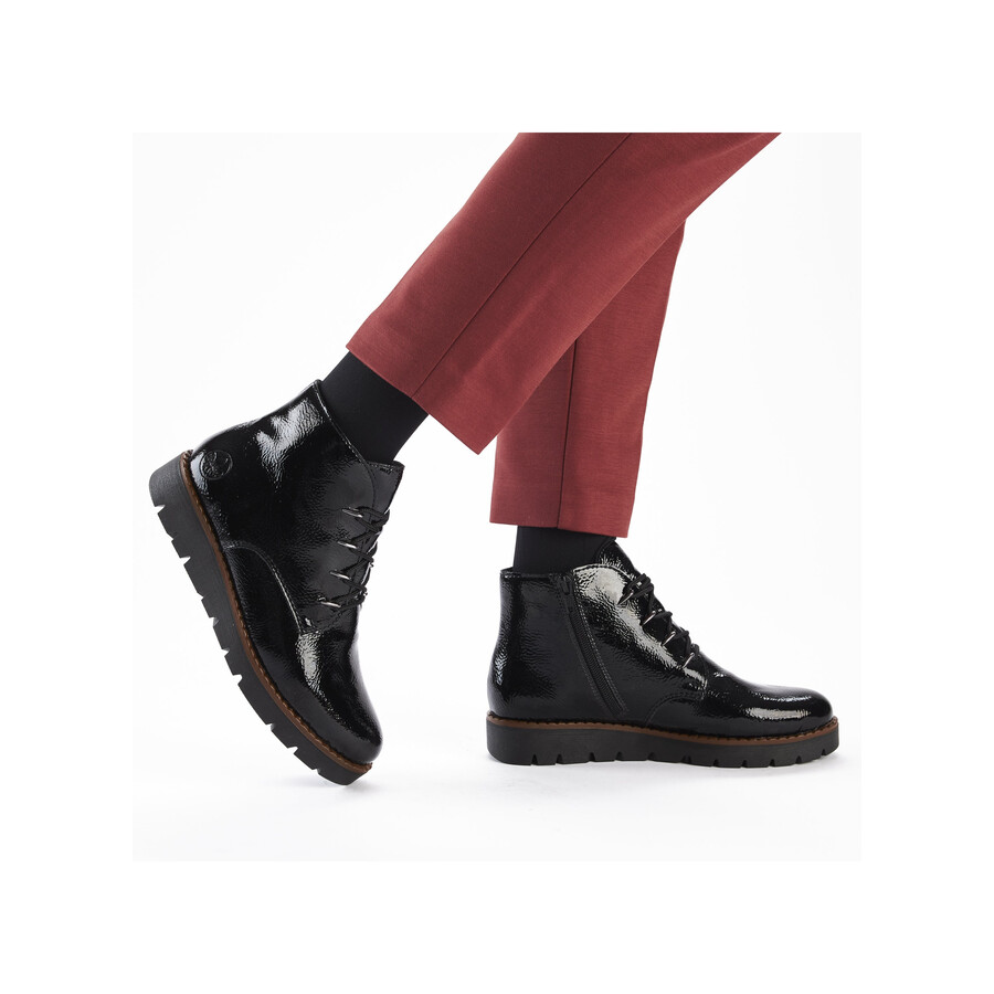 bottes noires à fermeture éclair pour femmes rieker 44902-00