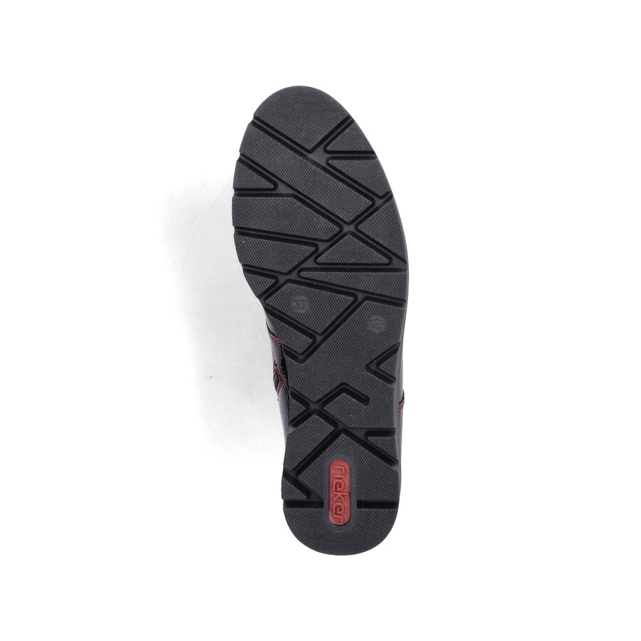 bottes rouges à fermeture éclair pour femmes rieker 44902-35