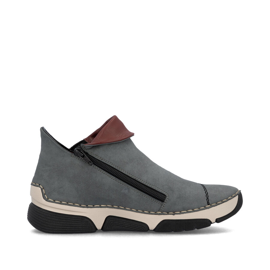 bottes bleues à fermeture éclair pour femmes rieker 45983-14