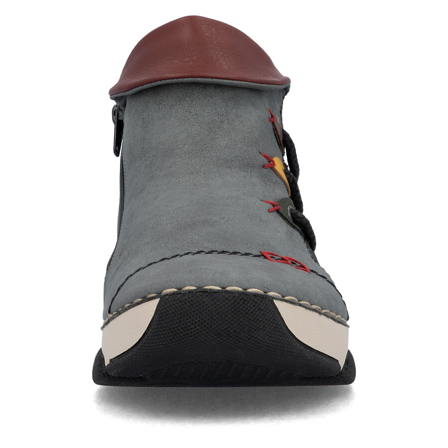 bottes bleues à fermeture éclair pour femmes rieker 45983-14