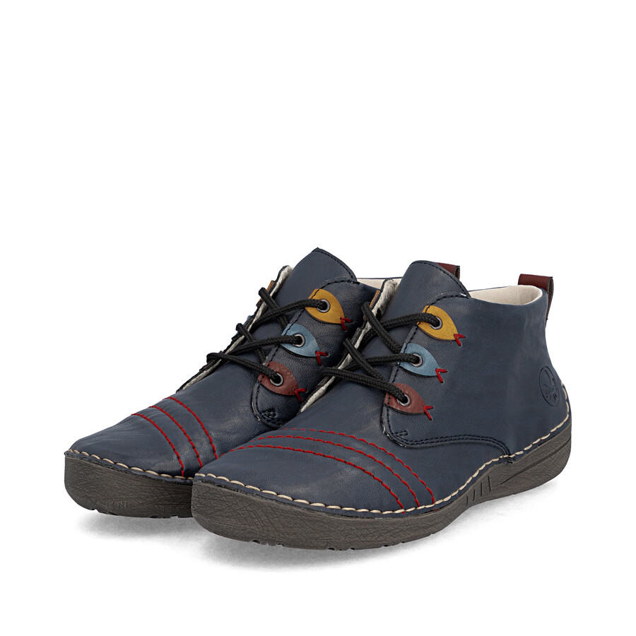 bottes élastiques bleues pour femmes rieker 52509-14