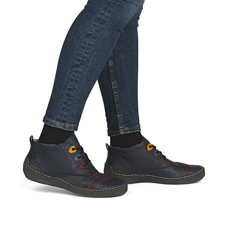 bottes élastiques bleues pour femmes rieker 52509-14