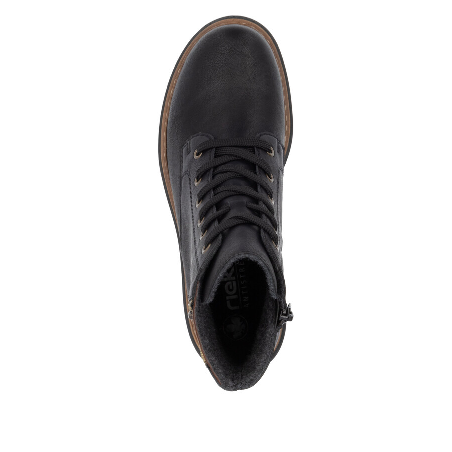 bottes noires à fermeture éclair pour femmes rieker 72617-00