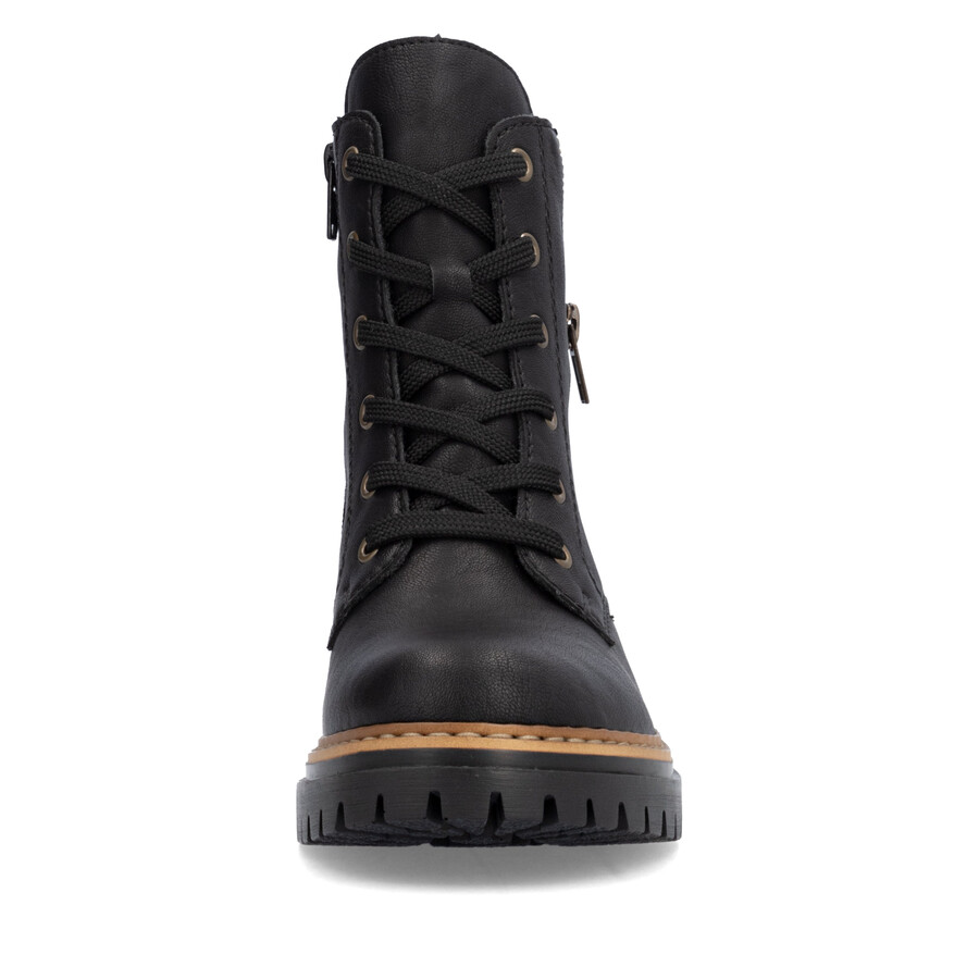 bottes noires à fermeture éclair pour femmes rieker 72617-00