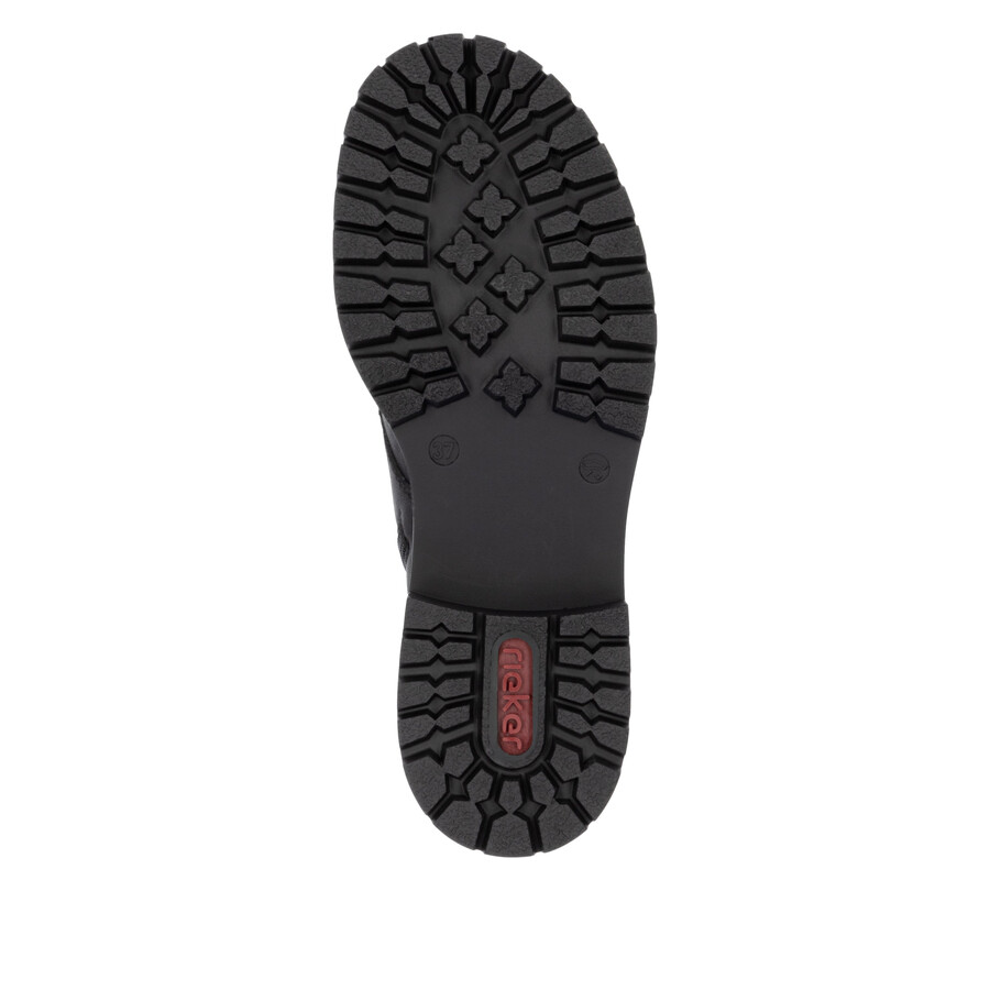 bottes noires à fermeture éclair pour femmes rieker 72617-00