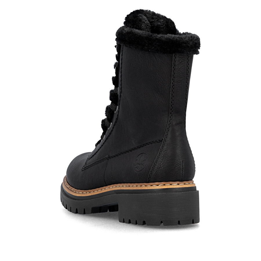 bottes noires à fermeture éclair pour femmes rieker 72625-00