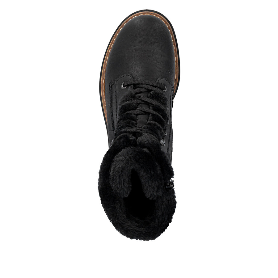 bottes noires à fermeture éclair pour femmes rieker 72625-00