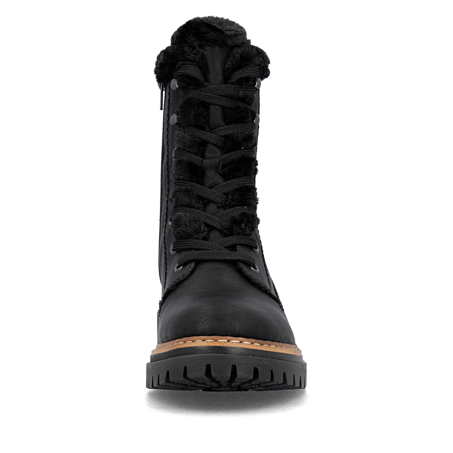bottes noires à fermeture éclair pour femmes rieker 72625-00