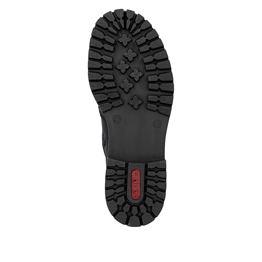 bottes noires à fermeture éclair pour femmes rieker 72625-00