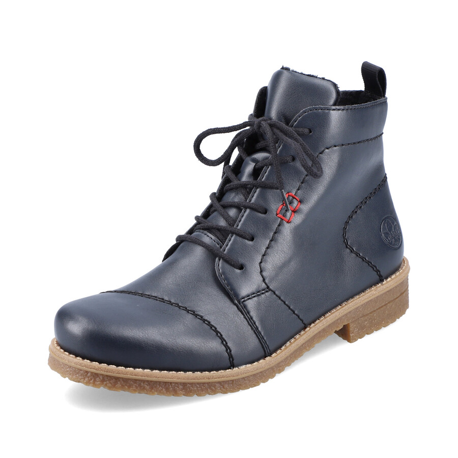 bottes bleues à fermeture éclair pour femmes rieker 73500-14
