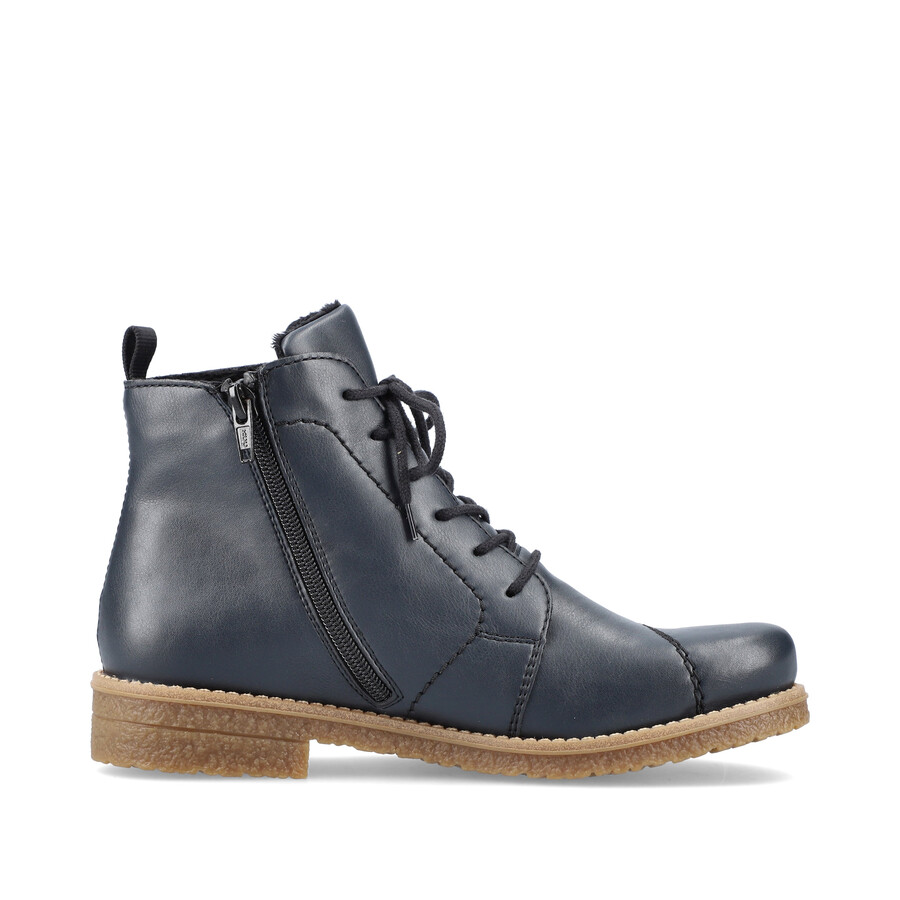 bottes bleues à fermeture éclair pour femmes rieker 73500-14