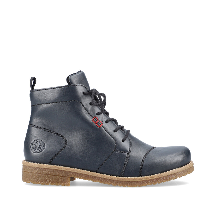 bottes bleues à fermeture éclair pour femmes rieker 73500-14