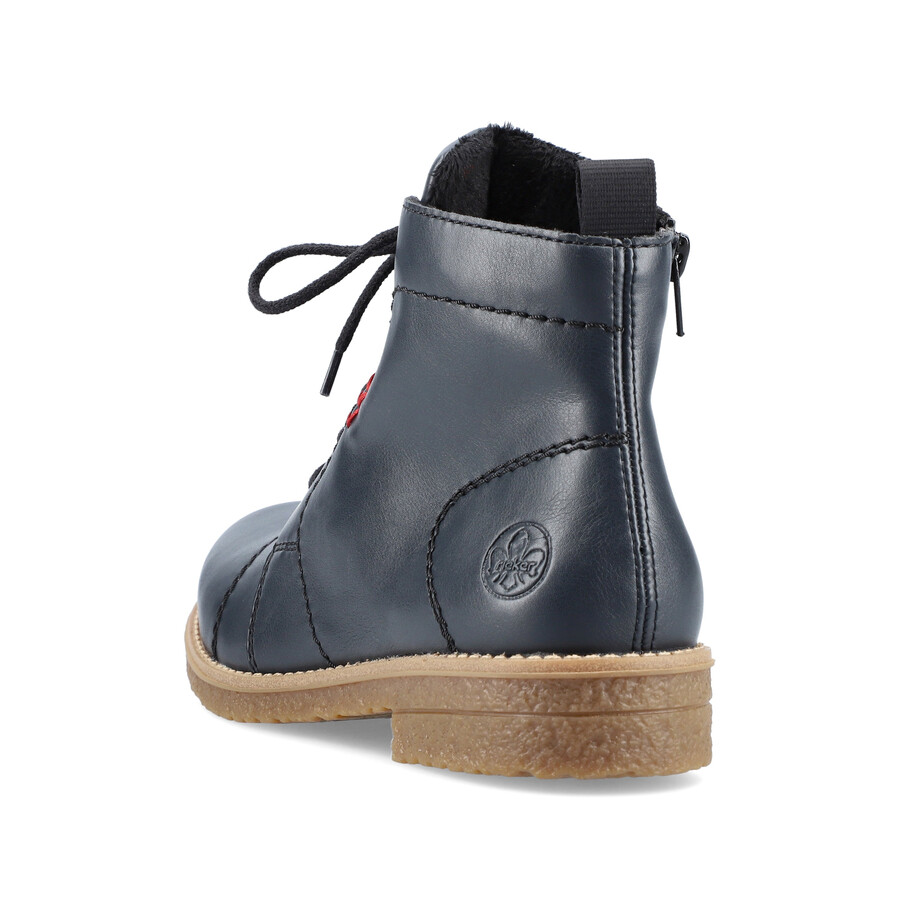 bottes bleues à fermeture éclair pour femmes rieker 73500-14