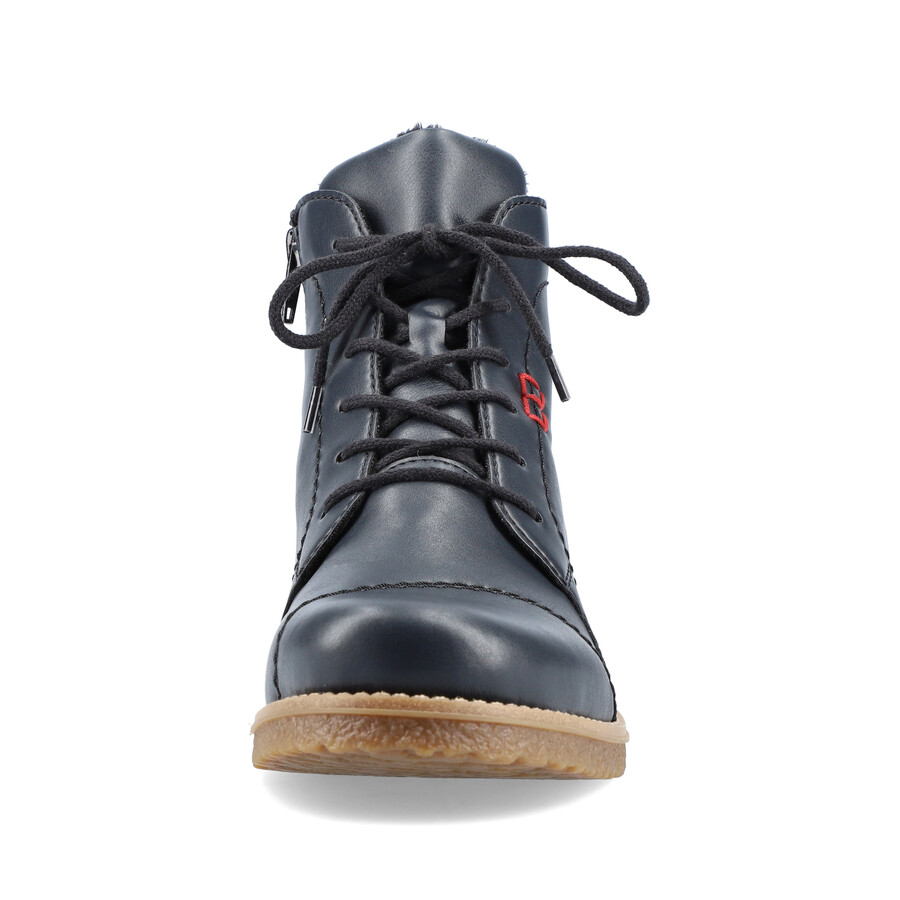 bottes bleues à fermeture éclair pour femmes rieker 73500-14