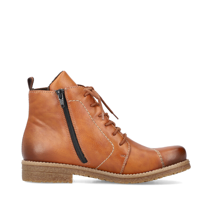 bottes marron à fermeture éclair pour femmes rieker 73501-24