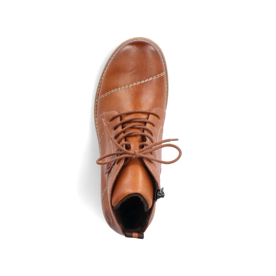 bottes marron à fermeture éclair pour femmes rieker 73501-24