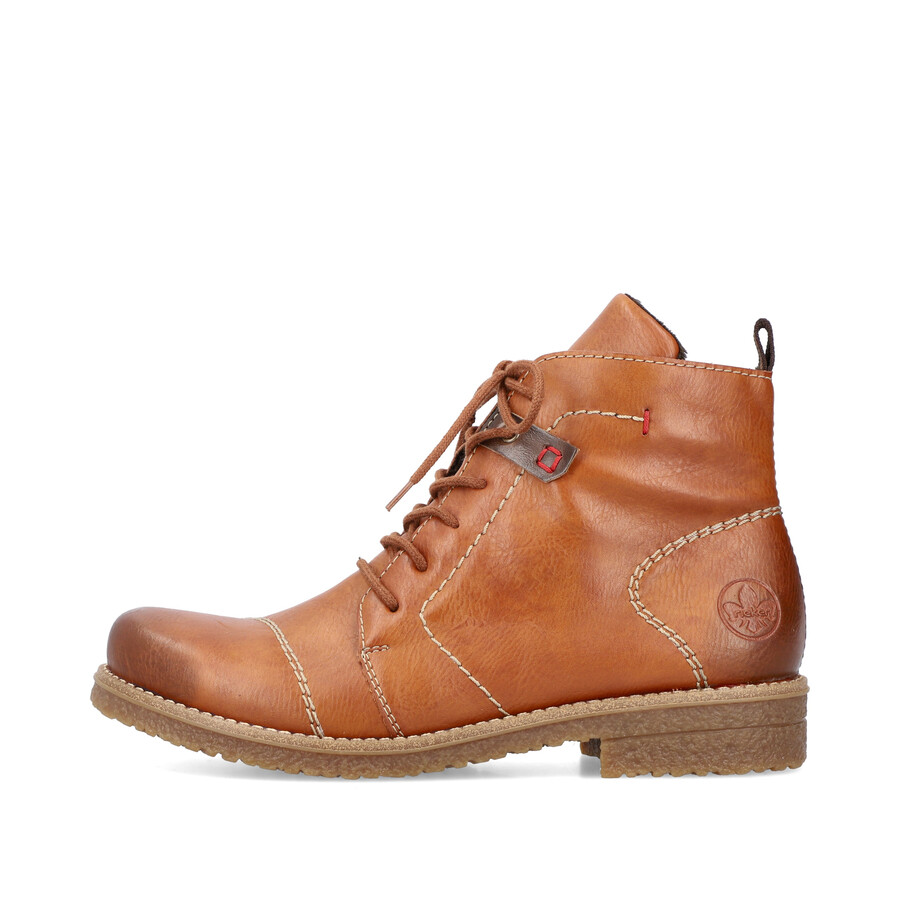 bottes marron à fermeture éclair pour femmes rieker 73501-24