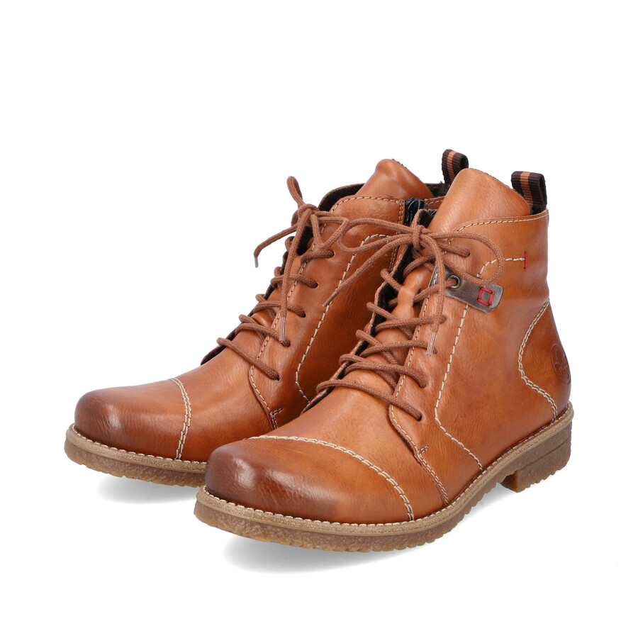 bottes marron à fermeture éclair pour femmes rieker 73501-24