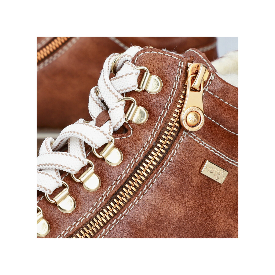 bottes marron à fermeture éclair pour femmes rieker 74233-24