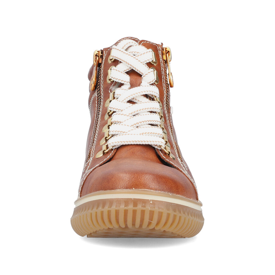 bottes marron à fermeture éclair pour femmes rieker 74233-24