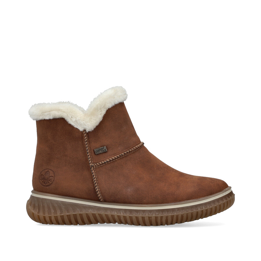 bottes marron à fermeture éclair pour femmes rieker 74260-25