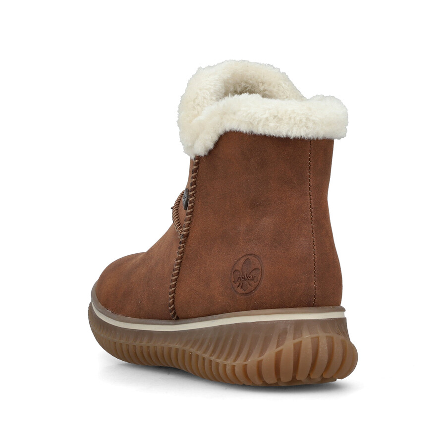 bottes marron à fermeture éclair pour femmes rieker 74260-25