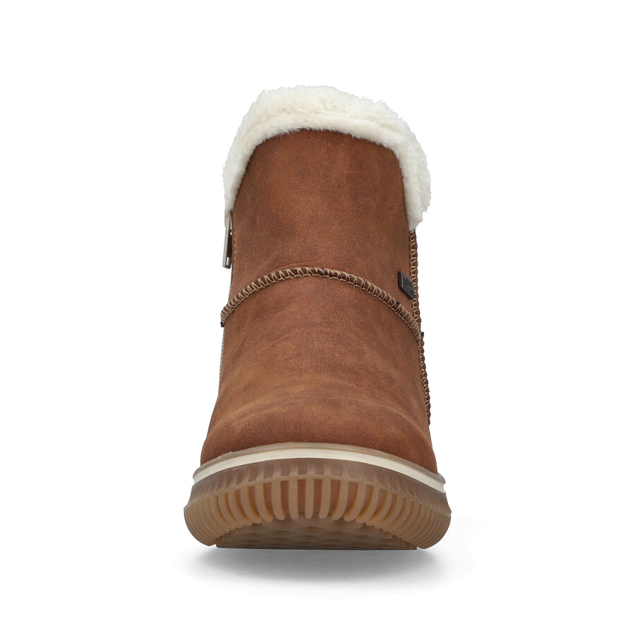 bottes marron à fermeture éclair pour femmes rieker 74260-25