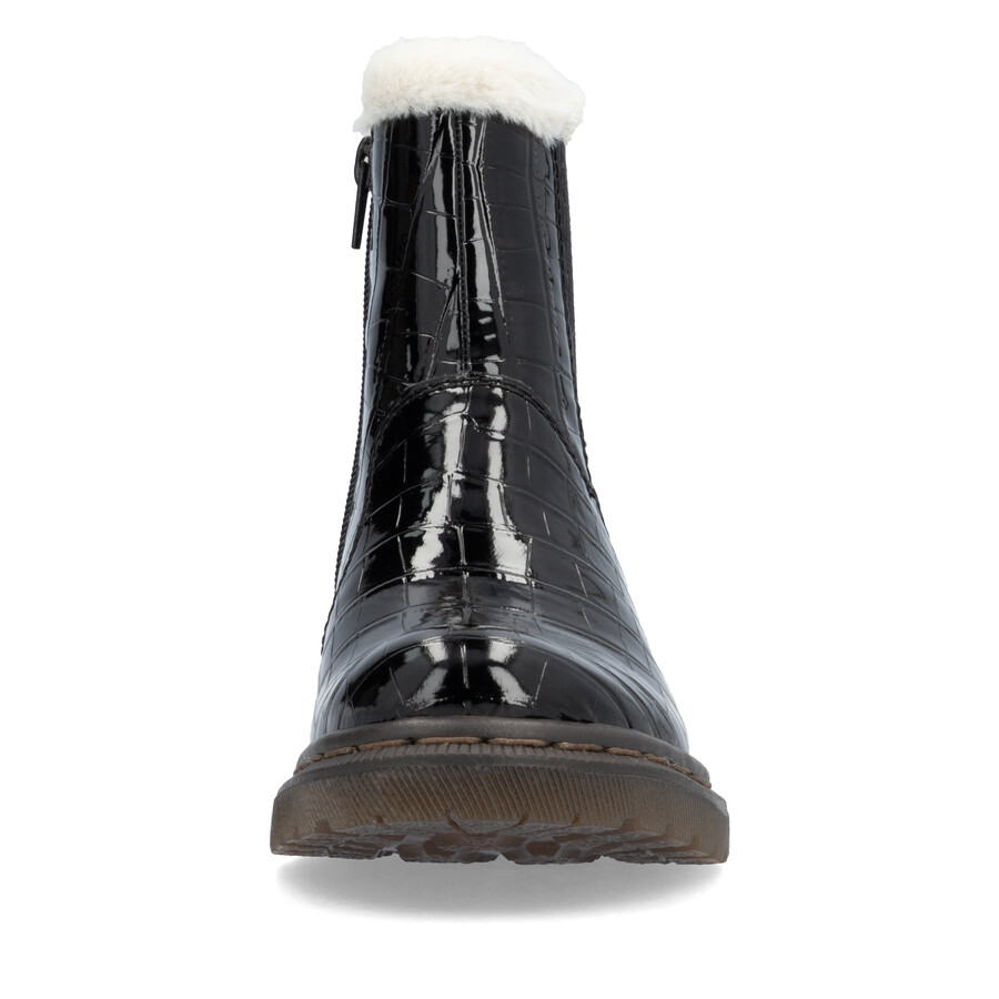 bottes noires à fermeture éclair pour femmes rieker 78250-00