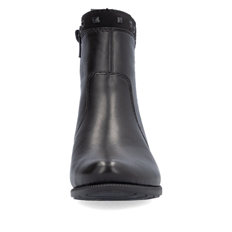 bottes noires à fermeture éclair pour femmes rieker 78657-00