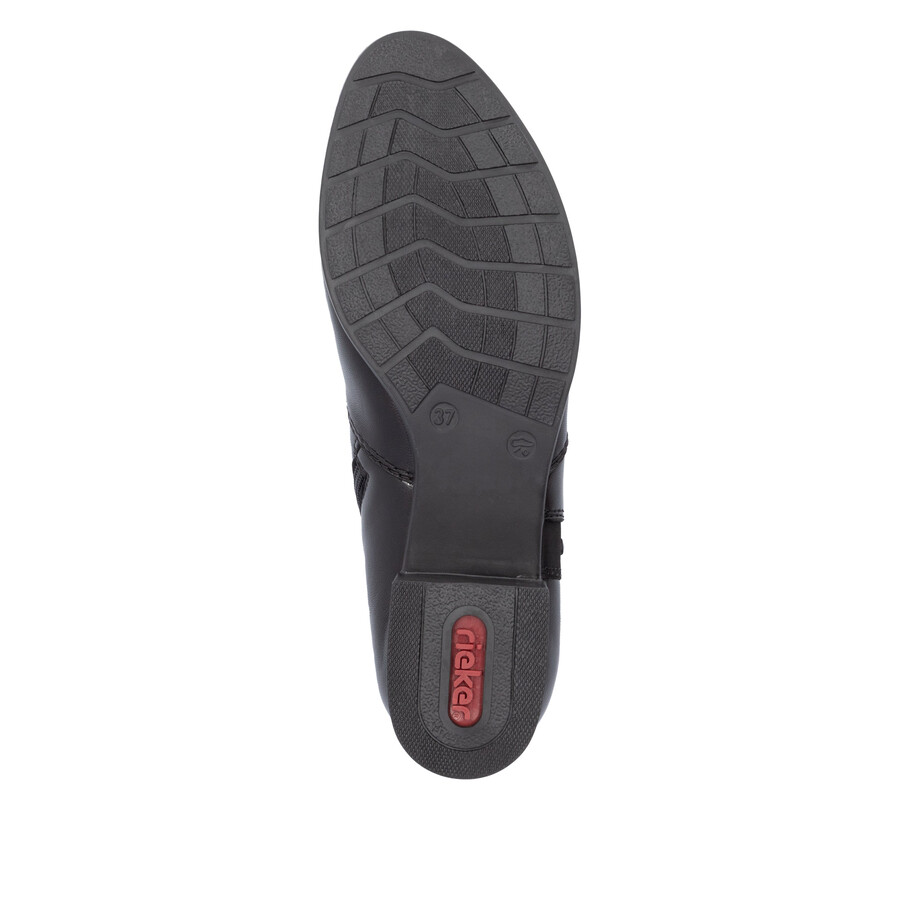 bottes noires à fermeture éclair pour femmes rieker 78657-00