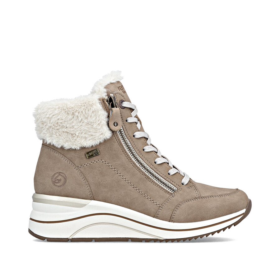 bottes marron à fermeture éclair pour femmes remonte d0t77-20