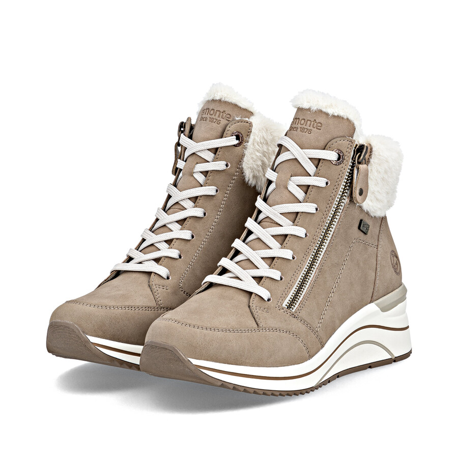 bottes marron à fermeture éclair pour femmes remonte d0t77-20
