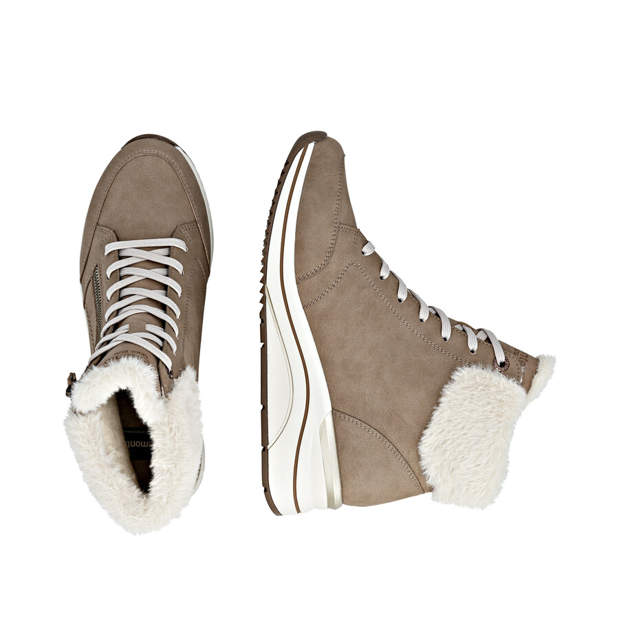 bottes marron à fermeture éclair pour femmes remonte d0t77-20