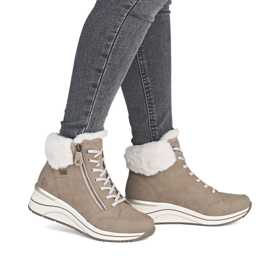 bottes marron à fermeture éclair pour femmes remonte d0t77-20