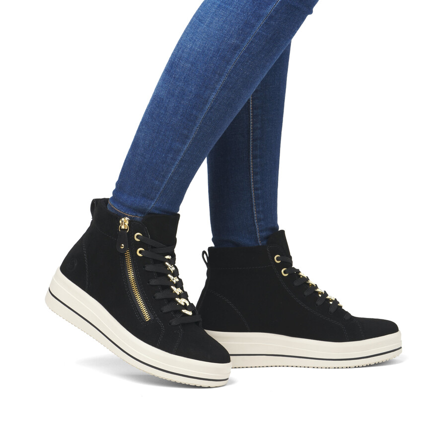 bottes noires à fermeture éclair pour femmes remonte d1c70-02