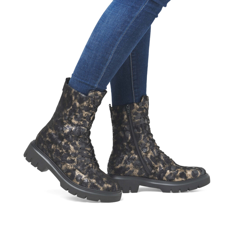 bottes noires à fermeture éclair pour femmes remonte d1w72-03
