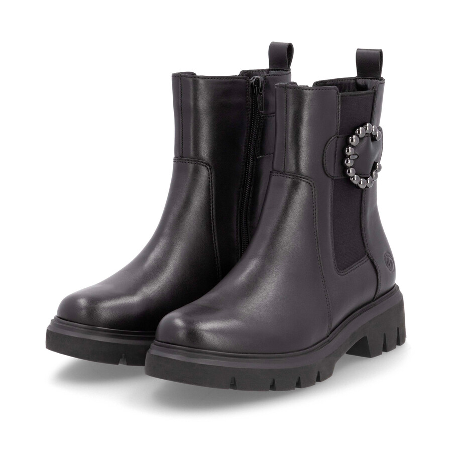 bottes noires à fermeture éclair pour femmes remonte d1w74-00