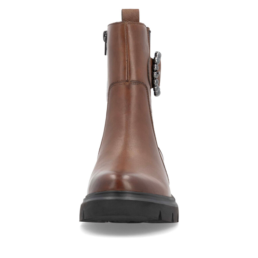 bottes marron à fermeture éclair pour femmes remonte d1w74-22