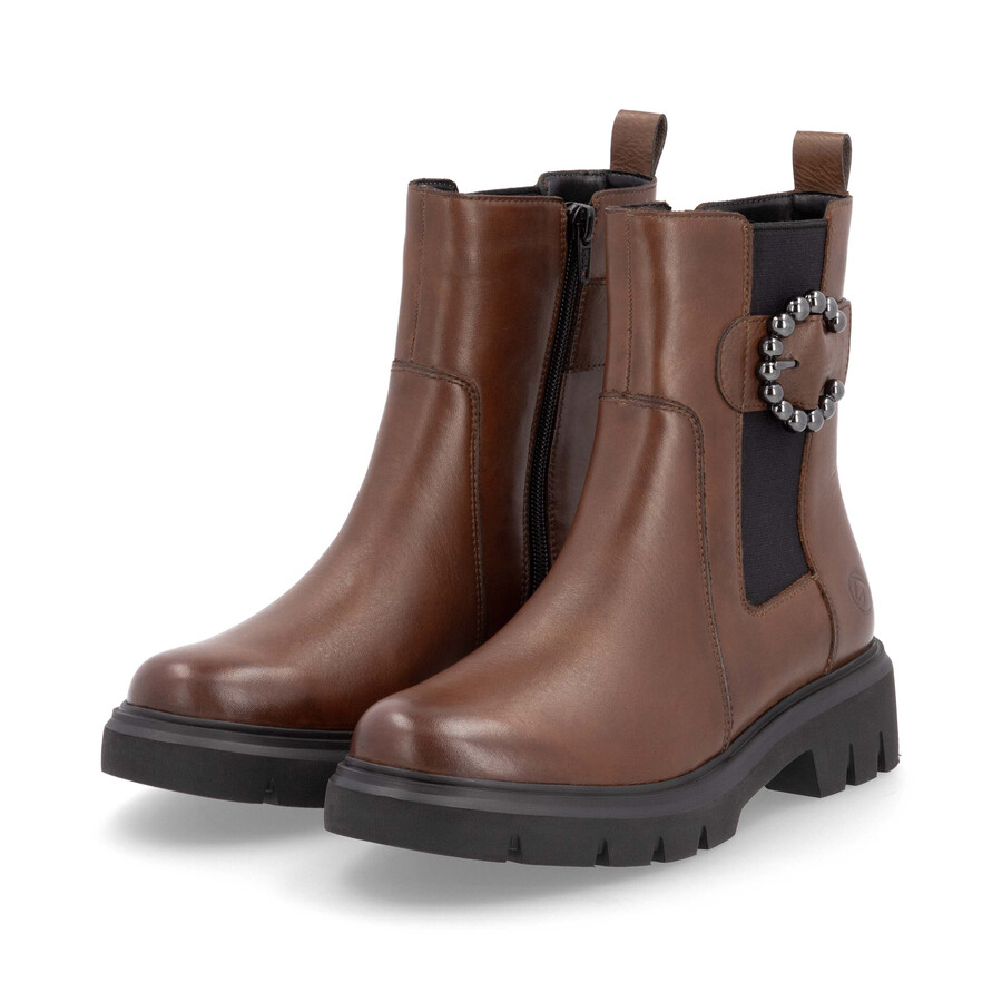 bottes marron à fermeture éclair pour femmes remonte d1w74-22