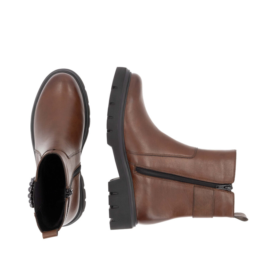 bottes marron à fermeture éclair pour femmes remonte d1w74-22