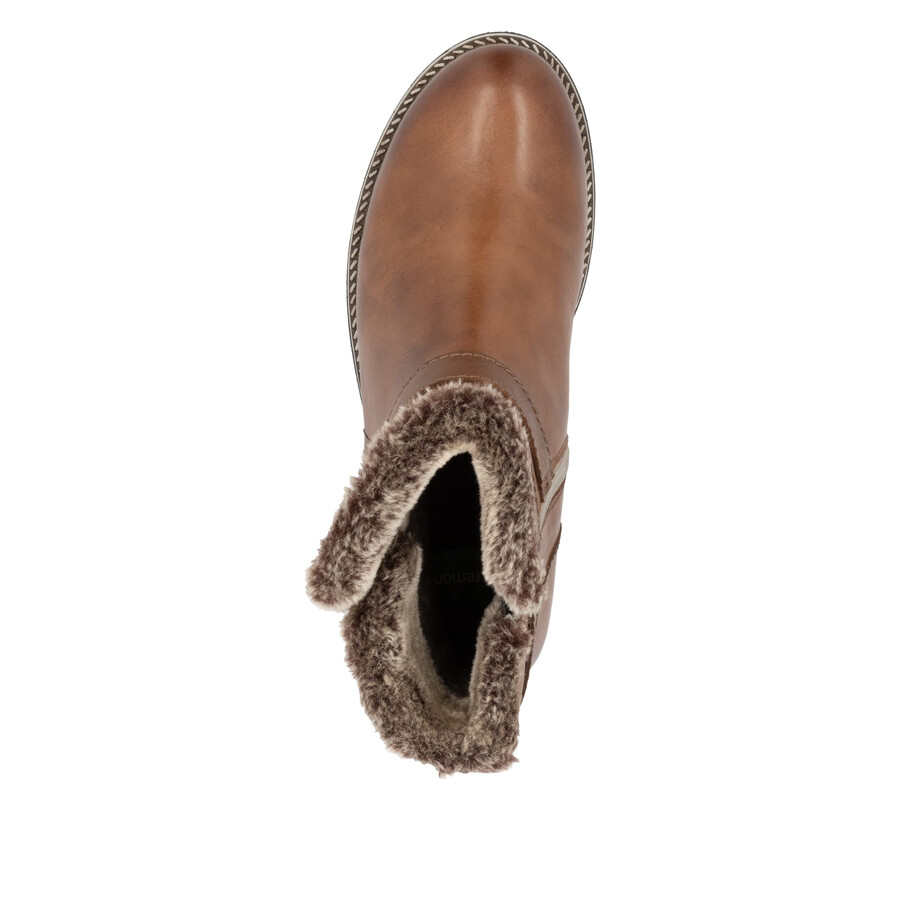 bottes marron à fermeture éclair pour femmes remonte d8484-24