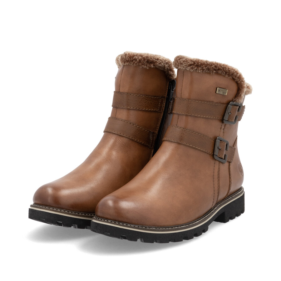 bottes marron à fermeture éclair pour femmes remonte d8484-24