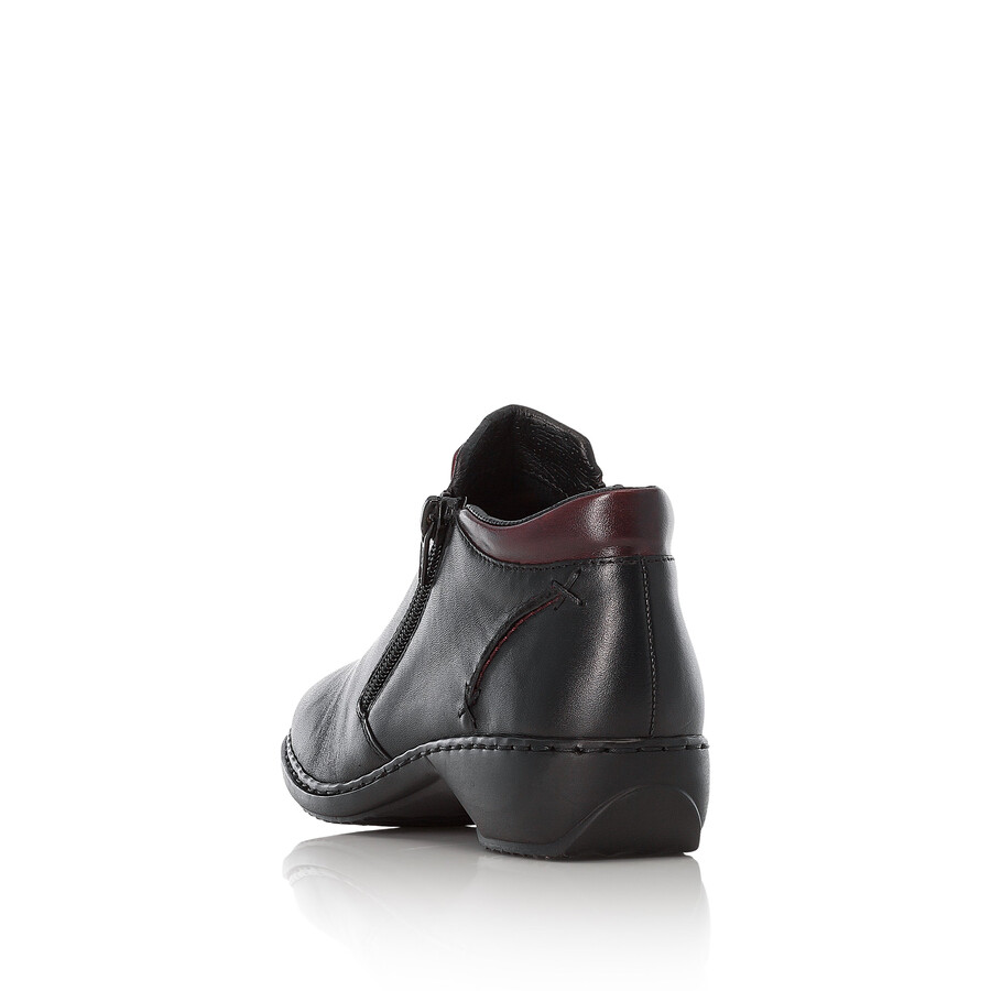 bottes noires à fermeture éclair pour femmes rieker l3882-00