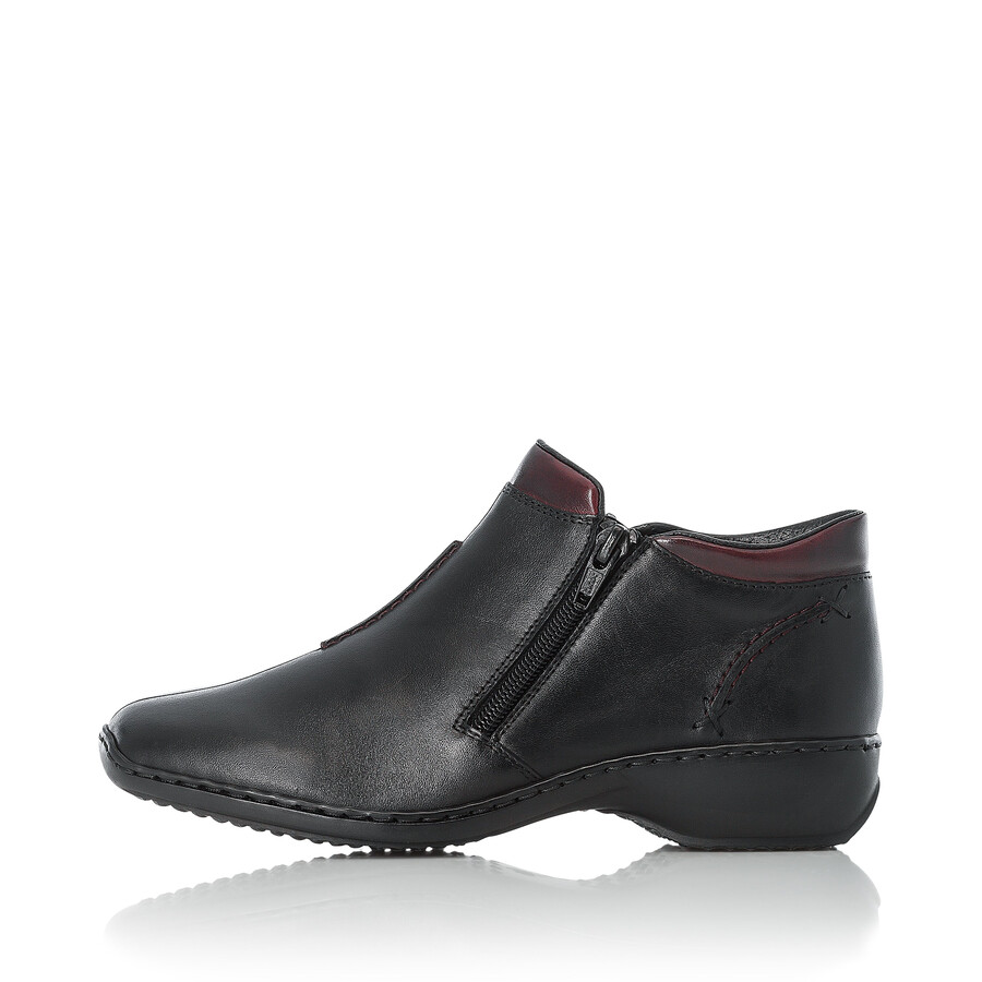 bottes noires à fermeture éclair pour femmes rieker l3882-00
