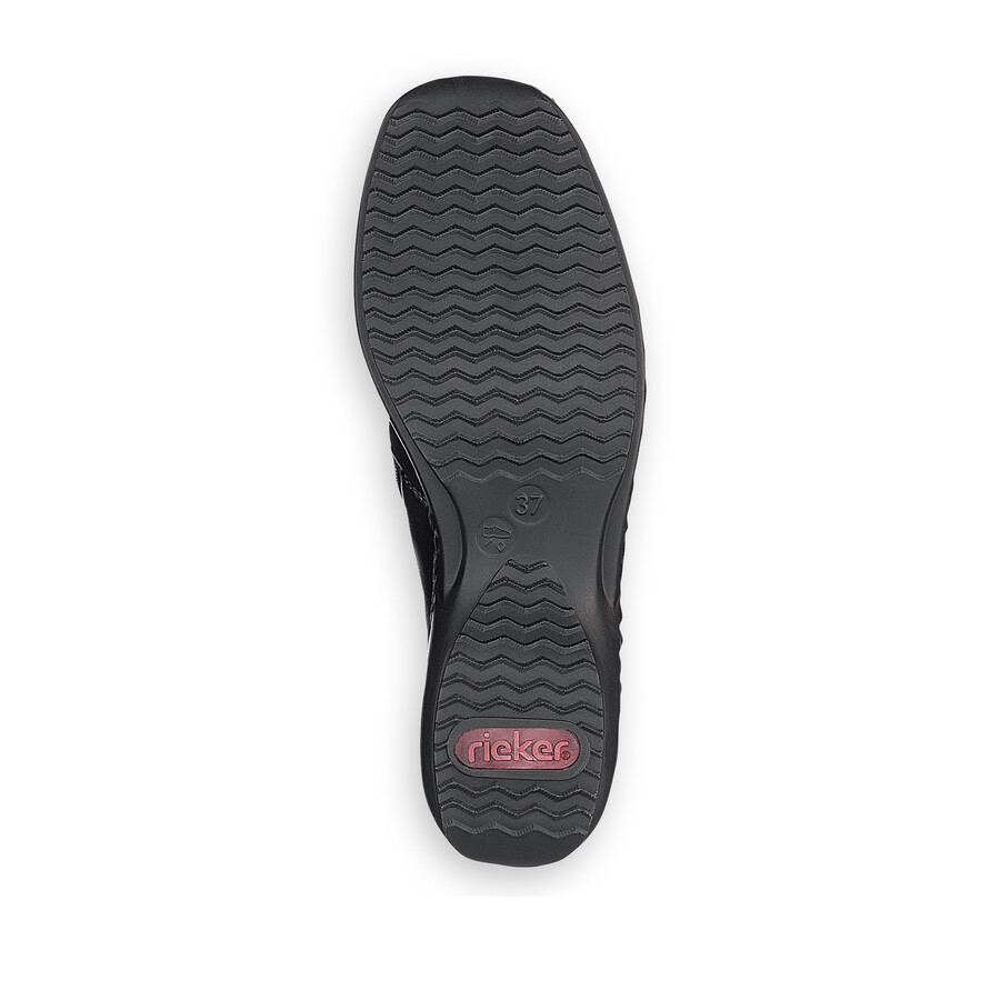 bottes noires à fermeture éclair pour femmes rieker l3882-00