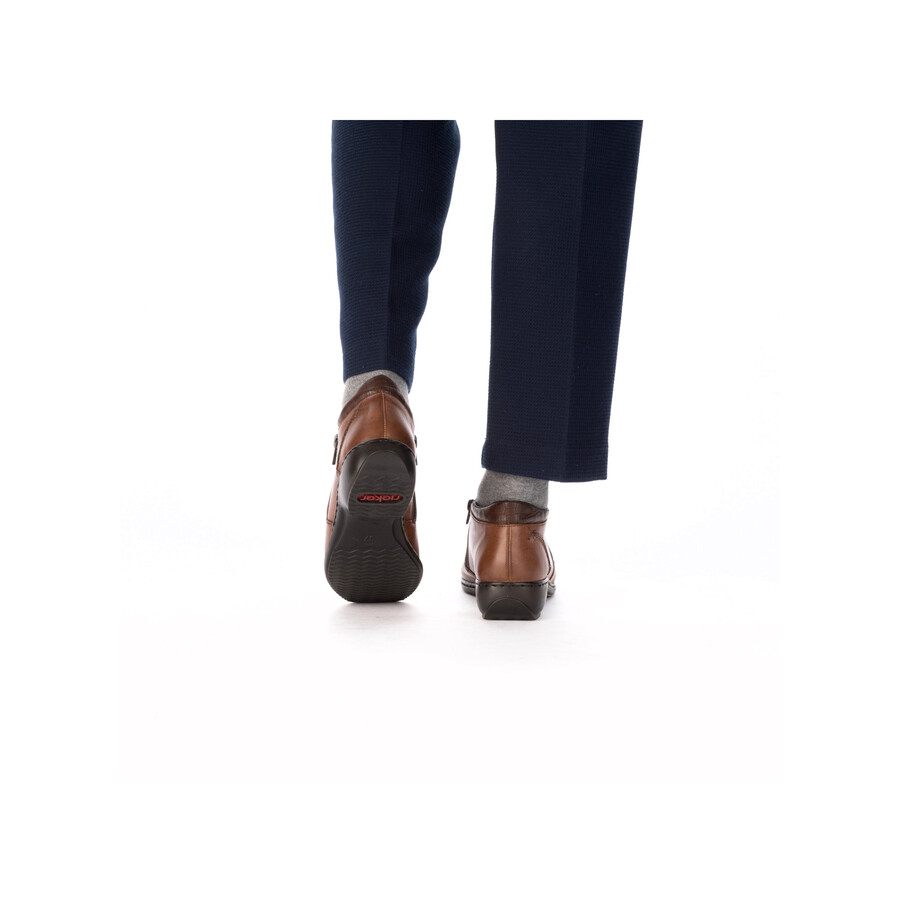 bottes marron à fermeture éclair pour femmes rieker l3882-24